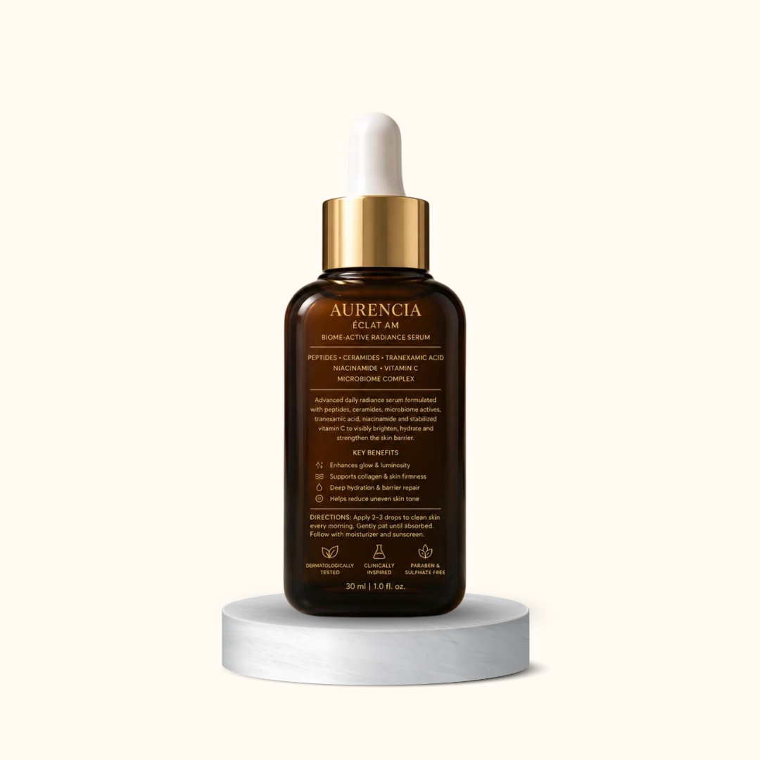 Aurencia Éclat AM + PM Anti-Aging Serum Duo | Complete Day & Night Skin Renewal Routine | 50ml + 50ml