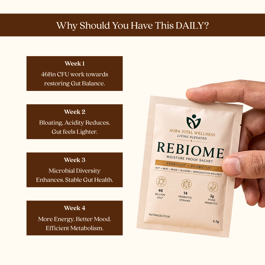 Rebiome Premium Prebiotic + Probiotic Moisture Proof Sachet