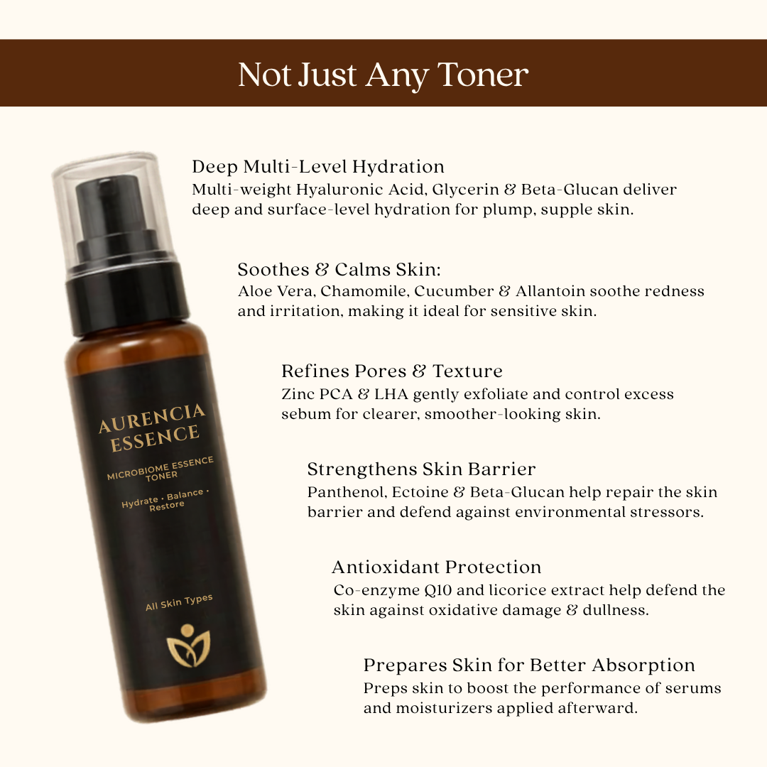 Aurencia Essence Hydrating Brightening Toner | Hyaluronic Acid, Niacinamide & Alpha Arbutin | 100ml
