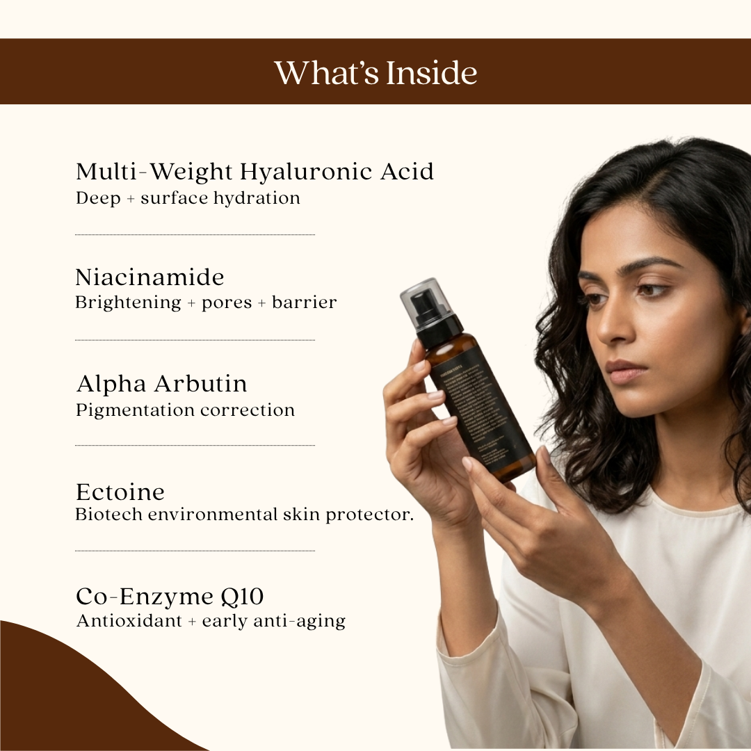 Aurencia Essence Hydrating Brightening Toner | Hyaluronic Acid, Niacinamide & Alpha Arbutin | 100ml