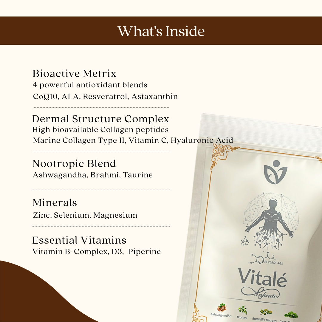 Vitale Infinite Advanced Antioxidant Formula | Cellular Health & Anti-Aging Support | 10g Sachets (Pack of 30)